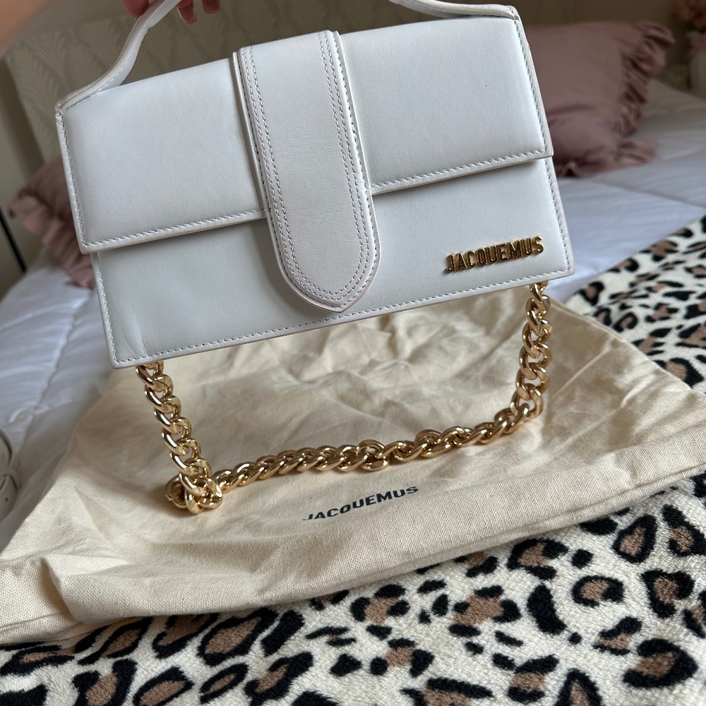 Jacquemus ‘Le Grand Bambino’ Bag - White - With Dust Bag + Extra Gold Strap